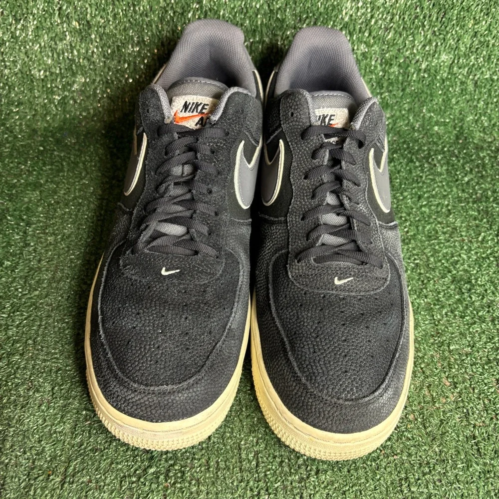 Nike Air Force 1 Low 07 LV8 Texture Croc Leather Low Top Sneaker Black Mens 12